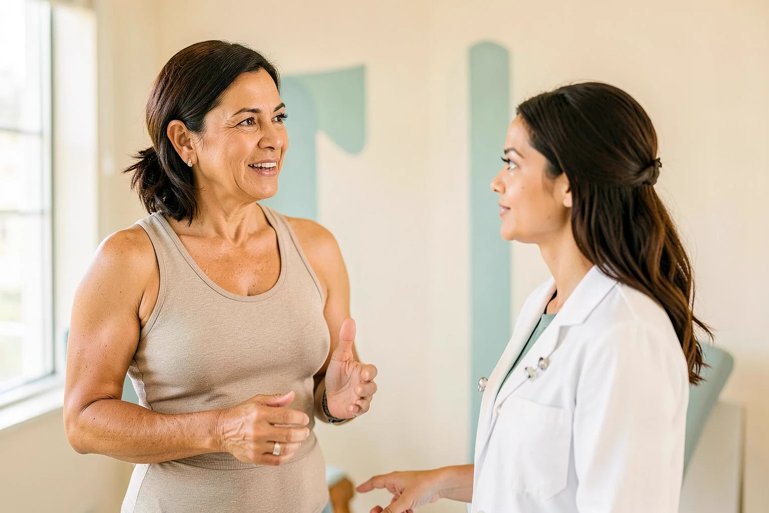 Patient discussing a personalized medical weight loss plan with a clinician