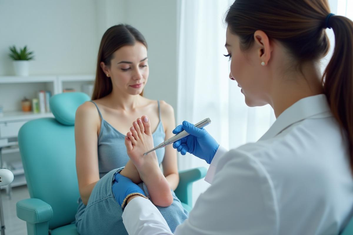 Dermatologist treating fungal infection at Paradise Medical Center